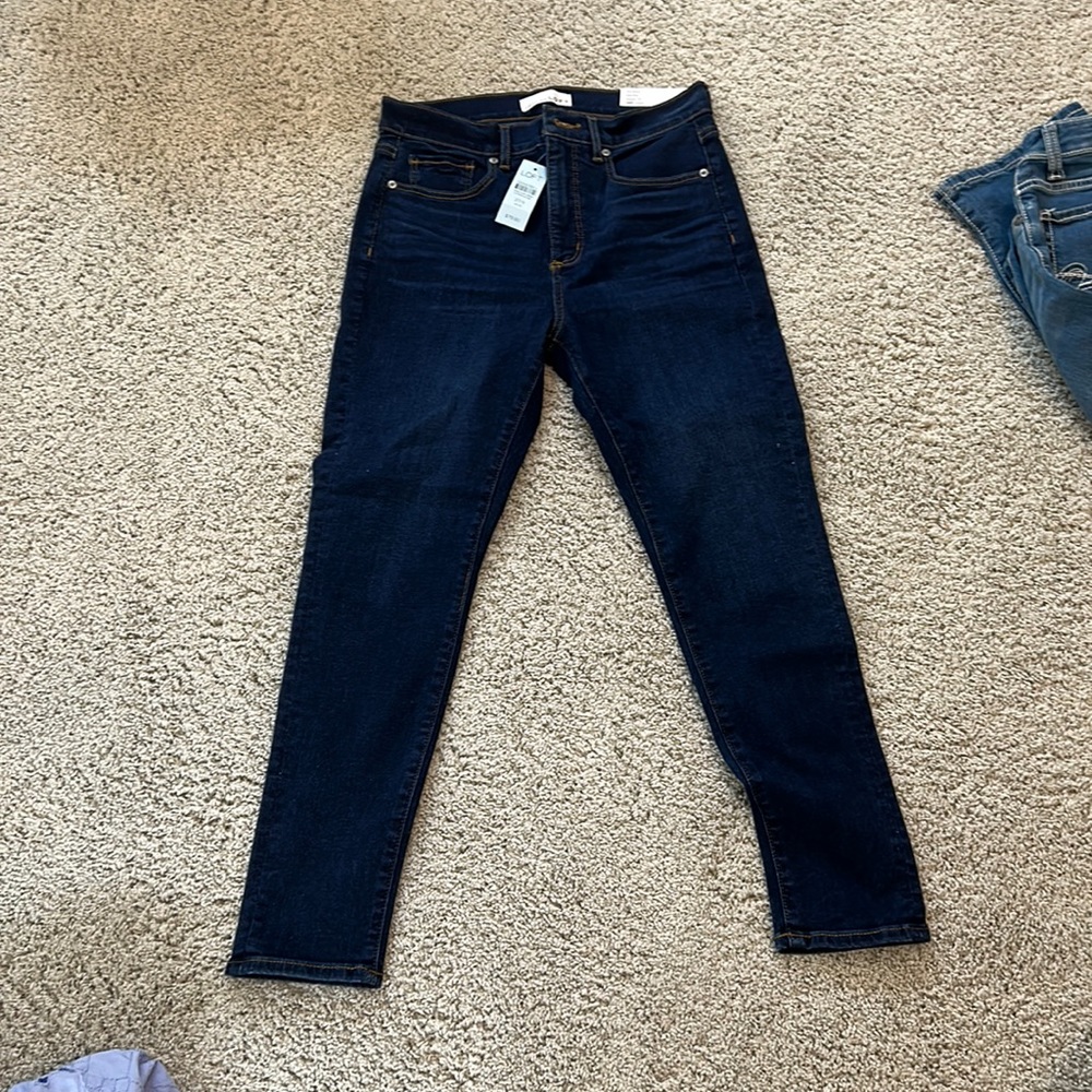 Blue skinny jeans from the loft